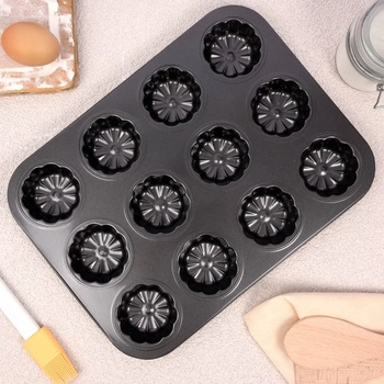 Image 1 of HORECANO 35 х 26 см форма за 12 кръгли мъфина - цвете (0193632)