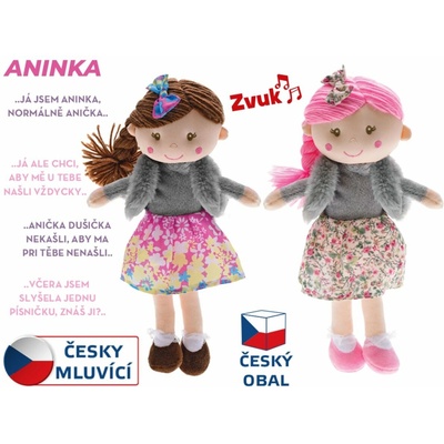 Mikro trading Aninka 30 cm ve vestičce česky mluvící