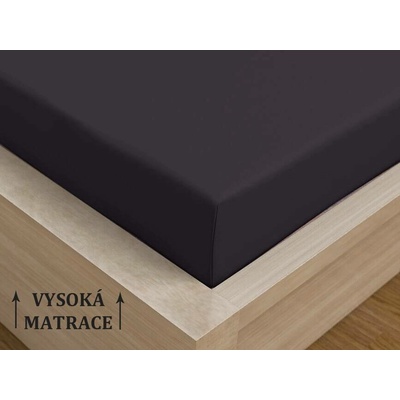 Brotex Napínací satén prostěradlo antracitové 200x200