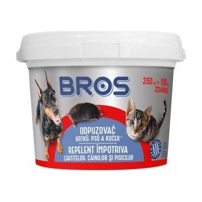 Bros Odpuzovač krtků psů a koček 350 + 100 ml