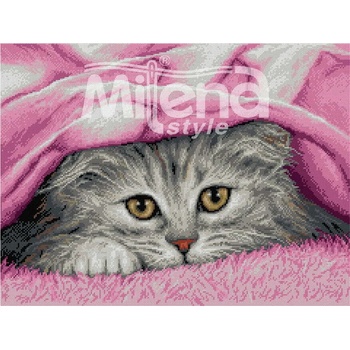 Milena Style Под завивката - гоблен със схема конци dmc 1: 1