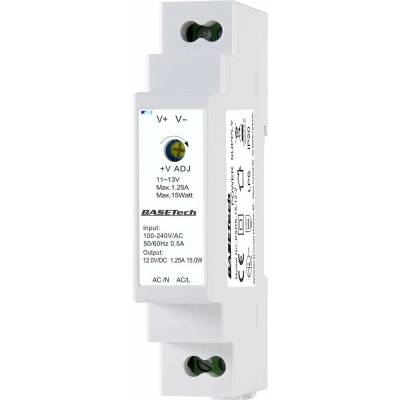Basetech PSDS-15-12-2 sieťový zdroj na montážnu lištu (DIN lištu), 12 V, 1.25 A, 15 W, výstupy 1 x