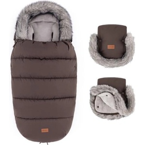 PETITEMARS PETITE&MARS Комплект зимен чувал Comfy 4в1 + ръкавици за количка Furry Rich Brown (VP-F197758)