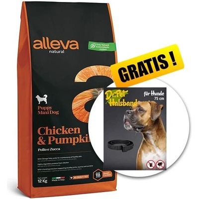 Alleva Natural Puppy Maxi Chicken and Pumpkin 12 kg