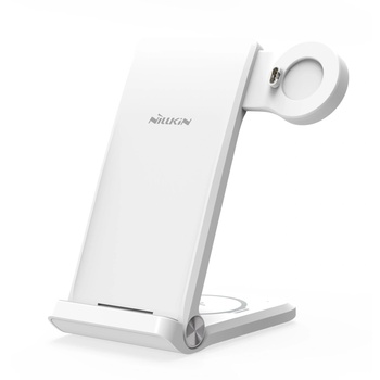 Nillkin Зарядна станция, Nillkin, Qi, 3-в-1, 15W, бяла (6902048249998) (6902048249998)