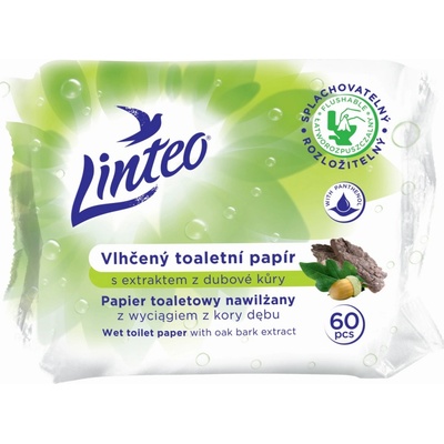 Linteo Satin vlhčený s dubovou kůrou box 60 ks