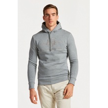 GANT REG TONAL SHIELD HOODIE šedá