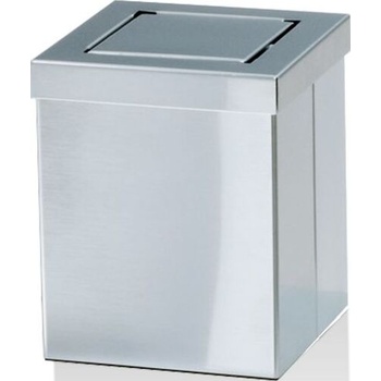 DECOR WALTHER Кошче за отпадъци в баня Contract с покривно капаче 15 см цвят стомана мат (0611176)