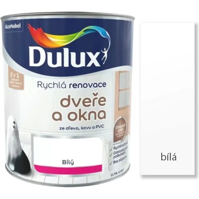 Dulux Rychlá renovace okna a dveře 0,75 l bílá