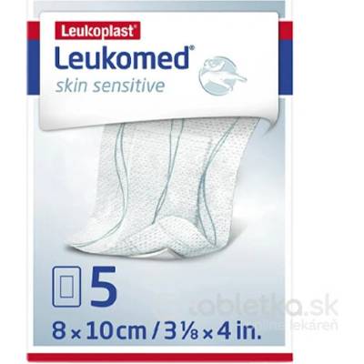 Leukoplast Leukomed Skin Sensitive sterilná náplasť 8 x 10 cm, 5 ks