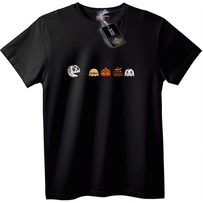 NOONEBRAND Тениска Череп и културни икони - L, Black