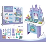 Armutoys ДЕТСКА ГОЛЯМА КУХНЯ ЗАМЪК С ВОДА 34 ЧАСТИ