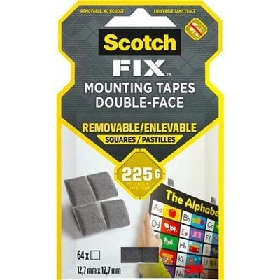 3M Scotch Removable lepiace štvorčeky obojstranné snímateľné 12,7 mm x 12,7 mm