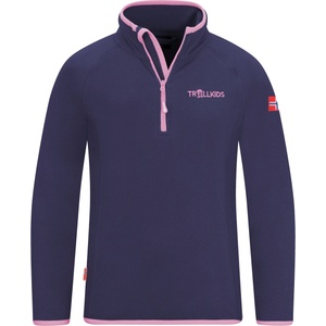 TROLLKIDS Детски поларен пуловер Trollkids Kid's Nordland Half Zip Fleece jumper - Violet Blue / Wild Rose - размер 164 (EU) (704-1727-2619)
