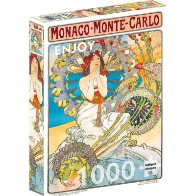 Enjoy Monako Monte Carlo Alfons Mucha 1000 dílků