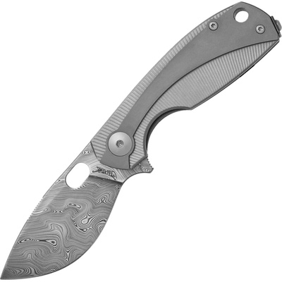 Viper LILLE DAMASCO Bjorkmans Twist Pattern, TITANIUM w Bead Blasted overlay VA5964TITI