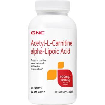 Image 1 of GNC Acetyl-L-Carnitine + Alpha Lipoic Acid [60 Таблетки]