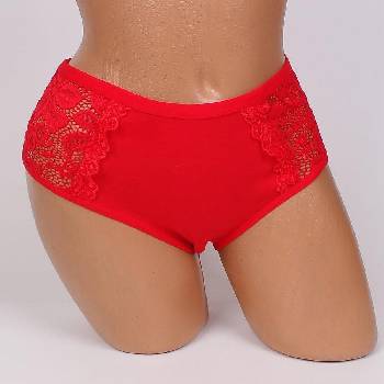 Image 1 of Бикина в червено с нежна дантела