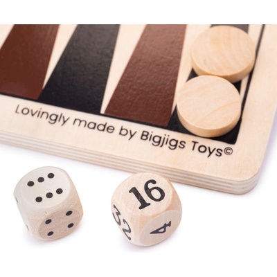 Bigjigs Toys Dřevěný backgammon
