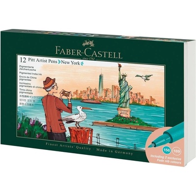 Faber-Castell Маркер Pitt Artist - New York, 12 броя (1010160482)