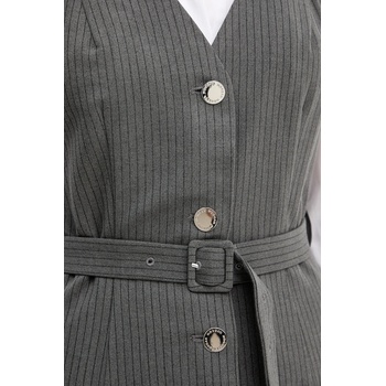 Morgan Рокля Morgan в сиво къса с кройка по тялото ROIMI1 (ROIMI1)