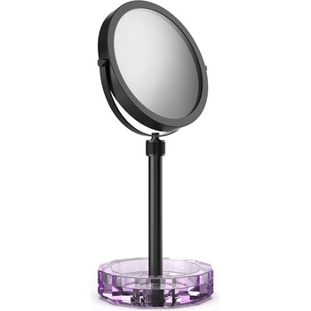 Decor Walther Козметично огледалце Kristall с лилава основа черен мат (0942180)