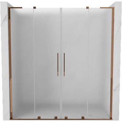 Mexen Velar L Duo плъзгащи се душ врати 170 см, матирано, розово злато - 871-170-003-32-60 (871-170-003-32-60)