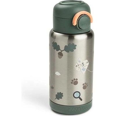 Done by Deer Termos s brčkem 340 ml Tiny Trails Green