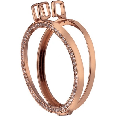 Hot Diamonds Stříbrný přívěsek Emozioni Reversible Coin Keeper Rose Gold DP557
