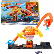 Mattel Hot Wheels City Cobra Slam Pizza Attack, závodní dráha
