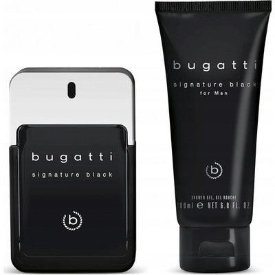 Bugatti Signature Black Men EDT 100 ml + sprchový gél 200 ml darčeková sada