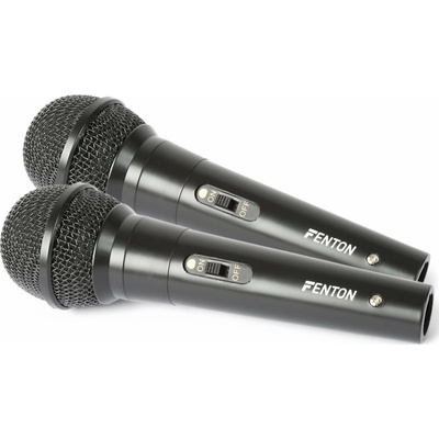 Fenton DM100 Set 2 čiernych mikrofónov pre karaoke alebo DJ's