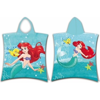 Jerry Fabrics Detské pončo ARIELA A JEJ PRIATELIA 60 x 120 cm