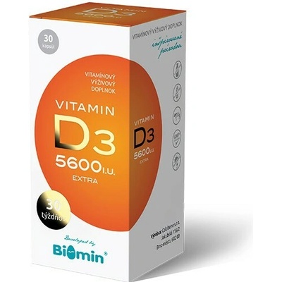 Calcibone Vitamin D3 EXTRA 5600 IU silná dávka vitamínu D 30 kapsúl
