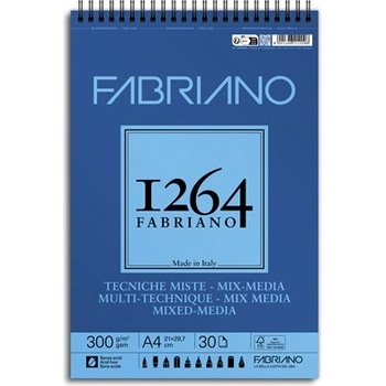 Fedrigoni 1264 Mixed Media 300 g A4 30 листа спирала за рисуване и скициране 19100643 (19100643)