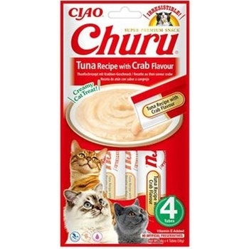 Inaba Churu Pyré cat Tuniak s krabou príchuťou 4 x 14 g