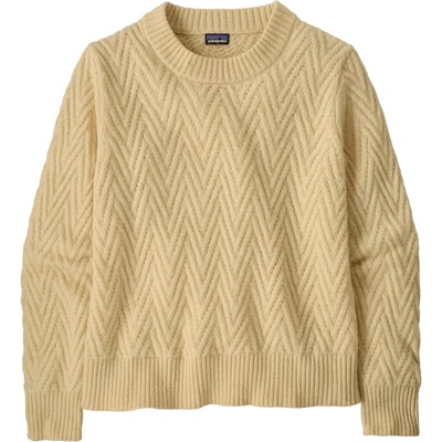 Patagonia Дамски вълнен пуловер Patagonia Women's Recycled Wool Crewneck Sweater Wool jumper - Chevron Cable: Dark Natural (105-3165-0812)