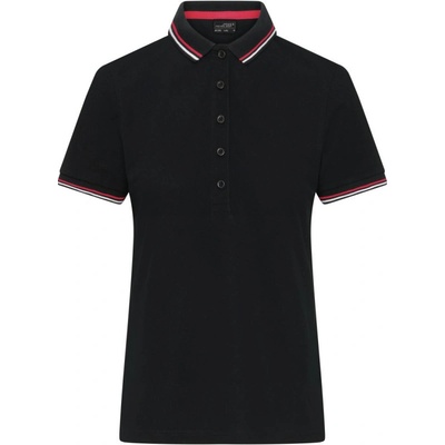 James & Nicholson Polokošile JN 1305 krátký rukáv dámská COT-02130570701 Černá bílá červená