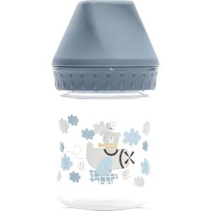Lorelli Бебешко шише с широко гърло Lorelli My Friend - 125 ml, Cameo Blue (10200850004) - baby