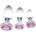 Booty Sparks Pink Gem Glass Anal Plug Set
