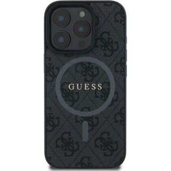 GUESS Калъф Guess - PU Leather 4G Colored Ring MagSafe, iPhone 16 Pro Max, черен (3666339327231)
