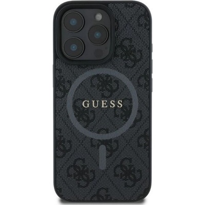GUESS Калъф Guess - PU Leather 4G Colored Ring MagSafe, iPhone 16 Pro Max, черен (3666339327231)