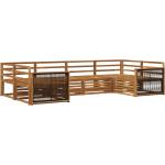 vidaXL Комплект дивани за открито 6 бр. Натурално (3383772)