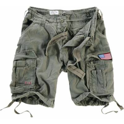 Airborne Vintage Shorts Patch olivové