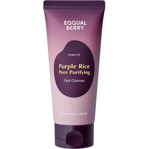 EQQUALBERRY Purple Rice Pore Purifying Pack Cleanser - Почистващ гел за лице с лилав ориз 130г