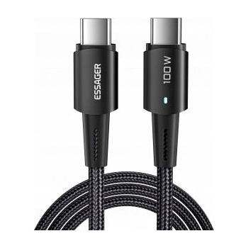 ESSAGER USB-C to USB-C 100W Essager 1m cable (black)