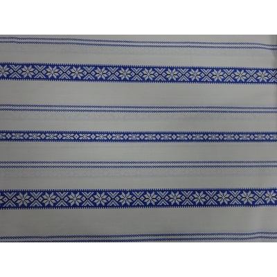Bavlna Čičmany modrá š.140cm