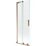 Mexen Velar L преграда за вана с плъзгащи се врати, 2-крилен, 70 x 150 cm, прозрачен, розово злато - 896-070-003-01-60 (896-070-003-01-60)