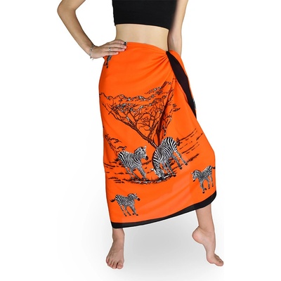 Sarong ANIMAL zebra oranžový – Zbozi.Blesk.cz