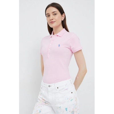 Polo Ralph Lauren Polo tričko dámsky s golierom 211870245013 ružová